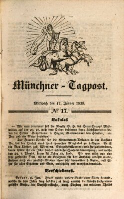 Münchener Tagpost (Münchener Morgenblatt) Mittwoch 17. Januar 1838