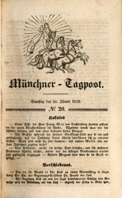 Münchener Tagpost (Münchener Morgenblatt) Samstag 20. Januar 1838