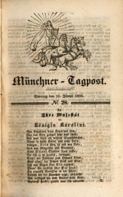 Münchener Tagpost (Münchener Morgenblatt) Sonntag 28. Januar 1838