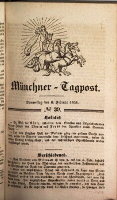 Münchener Tagpost (Münchener Morgenblatt) Donnerstag 8. Februar 1838