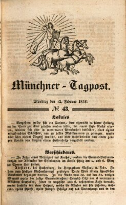 Münchener Tagpost (Münchener Morgenblatt) Montag 12. Februar 1838