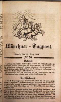 Münchener Tagpost (Münchener Morgenblatt) Sonntag 11. März 1838