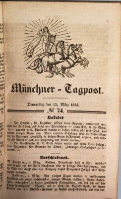 Münchener Tagpost (Münchener Morgenblatt) Donnerstag 15. März 1838