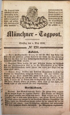 Münchener Tagpost (Münchener Morgenblatt) Dienstag 1. Mai 1838