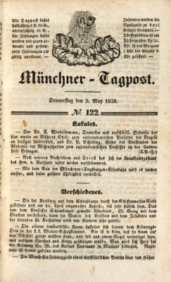 Münchener Tagpost (Münchener Morgenblatt) Donnerstag 3. Mai 1838