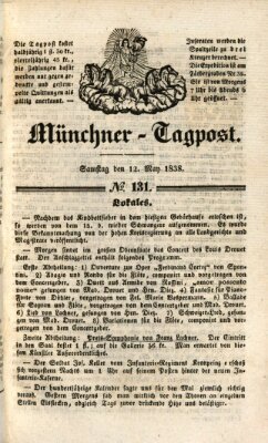 Münchener Tagpost (Münchener Morgenblatt) Samstag 12. Mai 1838