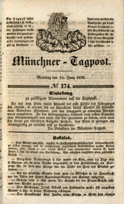 Münchener Tagpost (Münchener Morgenblatt) Montag 25. Juni 1838