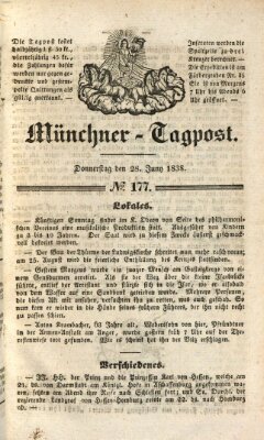 Münchener Tagpost (Münchener Morgenblatt) Donnerstag 28. Juni 1838