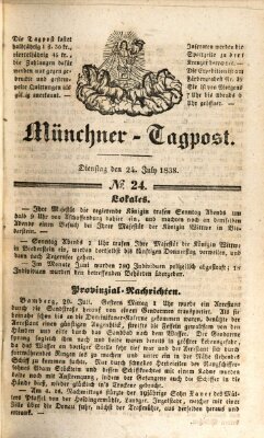 Münchener Tagpost (Münchener Morgenblatt) Dienstag 24. Juli 1838