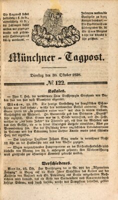 Münchener Tagpost (Münchener Morgenblatt) Dienstag 30. Oktober 1838