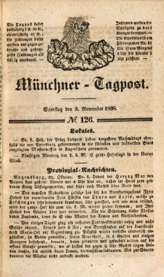 Münchener Tagpost (Münchener Morgenblatt) Samstag 3. November 1838