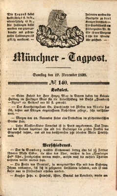 Münchener Tagpost (Münchener Morgenblatt) Samstag 17. November 1838