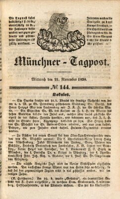 Münchener Tagpost (Münchener Morgenblatt) Mittwoch 21. November 1838