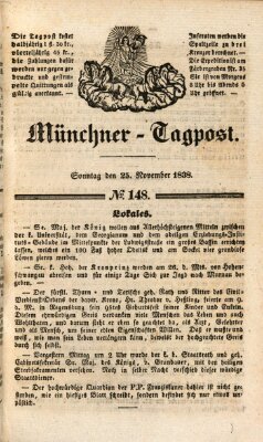 Münchener Tagpost (Münchener Morgenblatt) Sonntag 25. November 1838