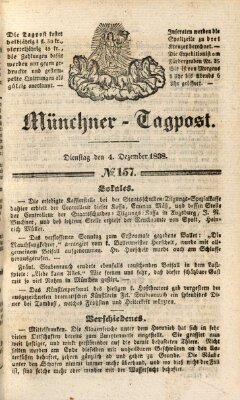 Münchener Tagpost (Münchener Morgenblatt) Dienstag 4. Dezember 1838