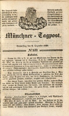 Münchener Tagpost (Münchener Morgenblatt) Donnerstag 6. Dezember 1838