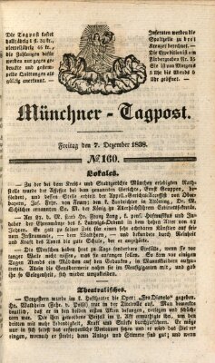 Münchener Tagpost (Münchener Morgenblatt) Freitag 7. Dezember 1838