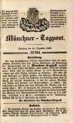 Münchener Tagpost (Münchener Morgenblatt) Dienstag 11. Dezember 1838