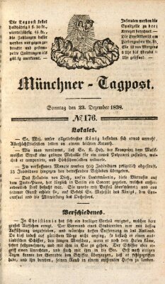 Münchener Tagpost (Münchener Morgenblatt) Mittwoch 19. Dezember 1838