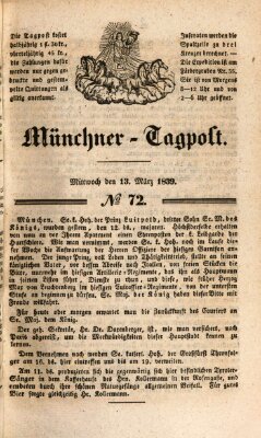 Münchener Tagpost (Münchener Morgenblatt) Mittwoch 13. März 1839