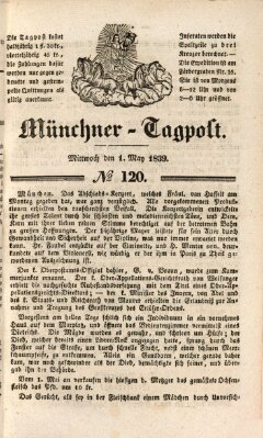 Münchener Tagpost (Münchener Morgenblatt) Mittwoch 1. Mai 1839