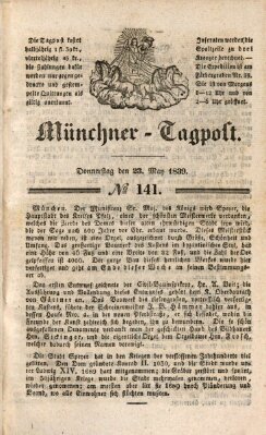 Münchener Tagpost (Münchener Morgenblatt) Donnerstag 23. Mai 1839