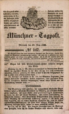 Münchener Tagpost (Münchener Morgenblatt) Mittwoch 29. Mai 1839