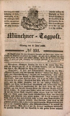 Münchener Tagpost (Münchener Morgenblatt) Montag 3. Juni 1839