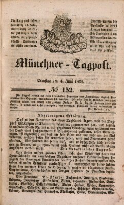 Münchener Tagpost (Münchener Morgenblatt) Dienstag 4. Juni 1839