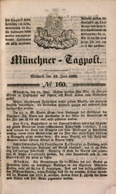 Münchener Tagpost (Münchener Morgenblatt) Mittwoch 12. Juni 1839