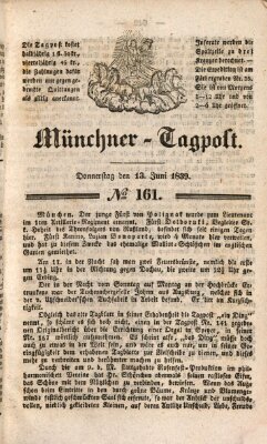 Münchener Tagpost (Münchener Morgenblatt) Donnerstag 13. Juni 1839