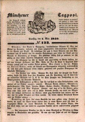 Münchener Tagpost (Münchener Morgenblatt) Samstag 2. Mai 1840