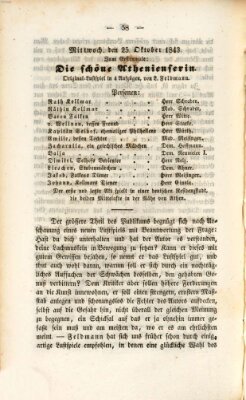 Regensburger Theater-Revue Mittwoch 25. Oktober 1843