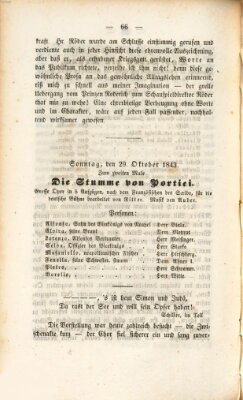 Regensburger Theater-Revue Sonntag 29. Oktober 1843