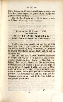 Regensburger Theater-Revue Sonntag 19. November 1843