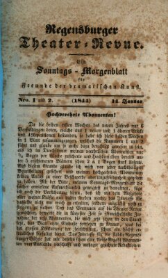 Regensburger Theater-Revue Sonntag 14. Januar 1844