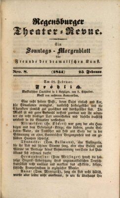 Regensburger Theater-Revue Sonntag 25. Februar 1844