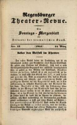 Regensburger Theater-Revue Sonntag 24. März 1844