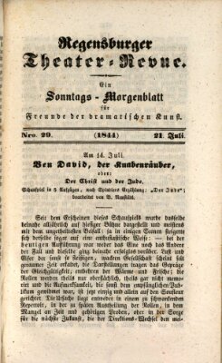 Regensburger Theater-Revue Sonntag 21. Juli 1844