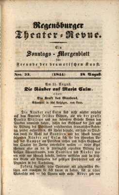 Regensburger Theater-Revue Sonntag 18. August 1844