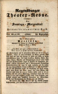 Regensburger Theater-Revue Sonntag 15. September 1844