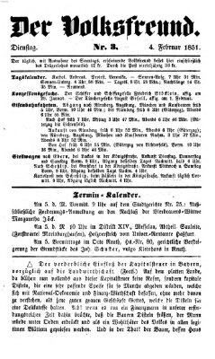 Der Volksfreund Dienstag 4. Februar 1851