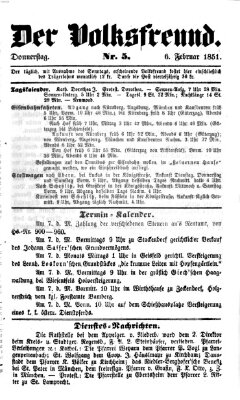 Der Volksfreund Donnerstag 6. Februar 1851