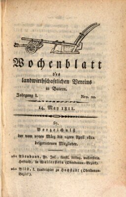 Wochenblatt des Landwirtschaftlichen Vereins in Bayern Dienstag 14. Mai 1811