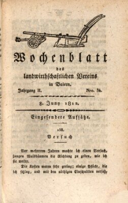 Wochenblatt des Landwirtschaftlichen Vereins in Bayern Montag 8. Juni 1812