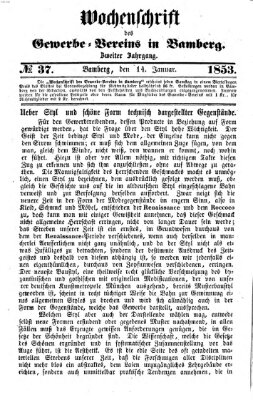 Wochenschrift des Gewerbe-Vereins Bamberg Samstag 14. Januar 1854