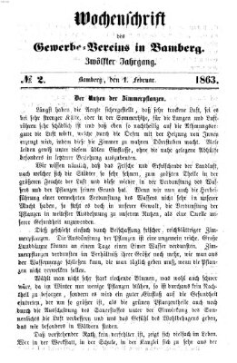 Wochenschrift des Gewerbe-Vereins Bamberg Sonntag 1. Februar 1863