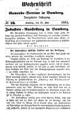 Wochenschrift des Gewerbe-Vereins Bamberg Sonntag 22. Mai 1864