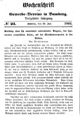 Wochenschrift des Gewerbe-Vereins Bamberg Sonntag 10. Juli 1864