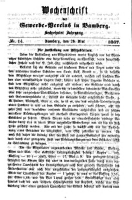 Wochenschrift des Gewerbe-Vereins Bamberg Sonntag 26. Mai 1867